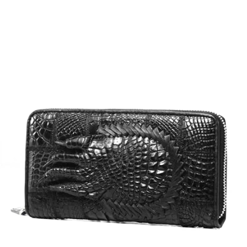 men's bag crocodile hand bag men's leather bag business casual men's bag zipper clutch fashion