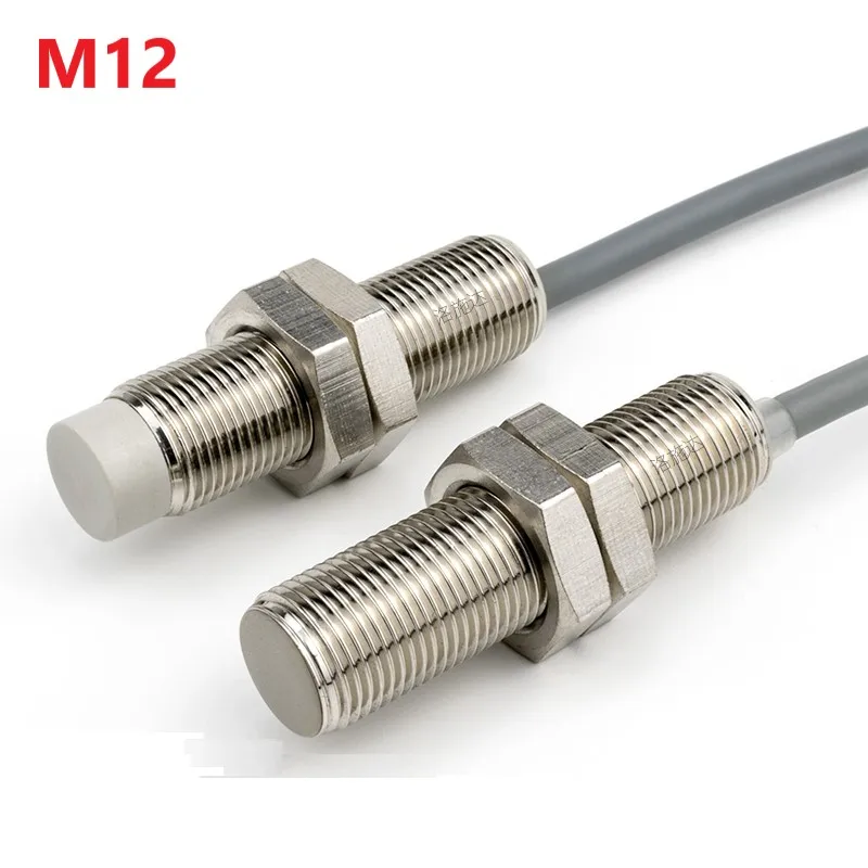 

M12 Inductive Sensor Switch with Thread without Thread NPN PNP 3Wires Proximity Switches NO NC 2mm 4mm 6mm 8mm 10mm Distance