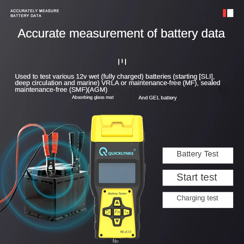 Car battery tester 12V battery internal resistance voltage tester with printing test equipment