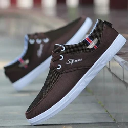 Anti-Odor Canvas Shoes Men's Autumn Sneakers Low Top Casual Shoes Big Size 46 47 48 Jogging Walking Shoes Coffee Man Espadrilles