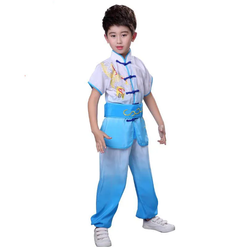 Chinese Traditional Wushu Clothing Children Kungfu Tai Chi Costumes outfit  Martial Arts Stage Performance uniforms  boys girls