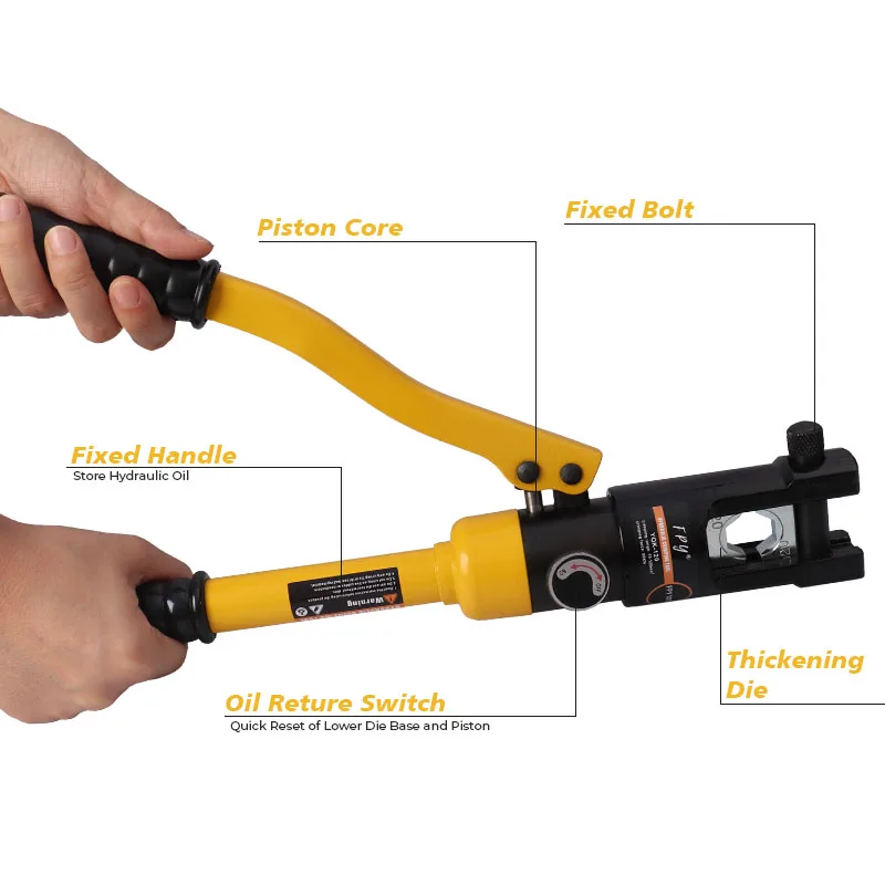 Hydraulic Crimping Tool YQK-120 with Crimping Range from 10-120MM2 Hydraulic Crimping Plier for Cable Lug  CU/AL Connectors