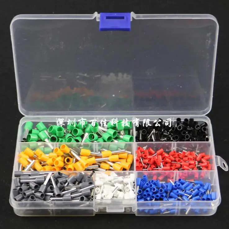 600Pcs Koperdraad Connector Geïsoleerde Draad Terminal Pin Tube Type 22-10awg Kit