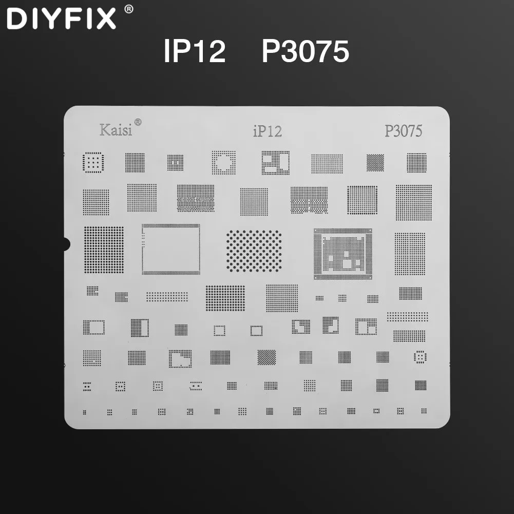 DIYFIX الهاتف المنطق مجلس أداة إصلاح ل iPhone12 برو ماكس 12 لوحة صغيرة IC رقاقة الكرة لحام صافي لوح من الفولاذ المقاوم للصدأ