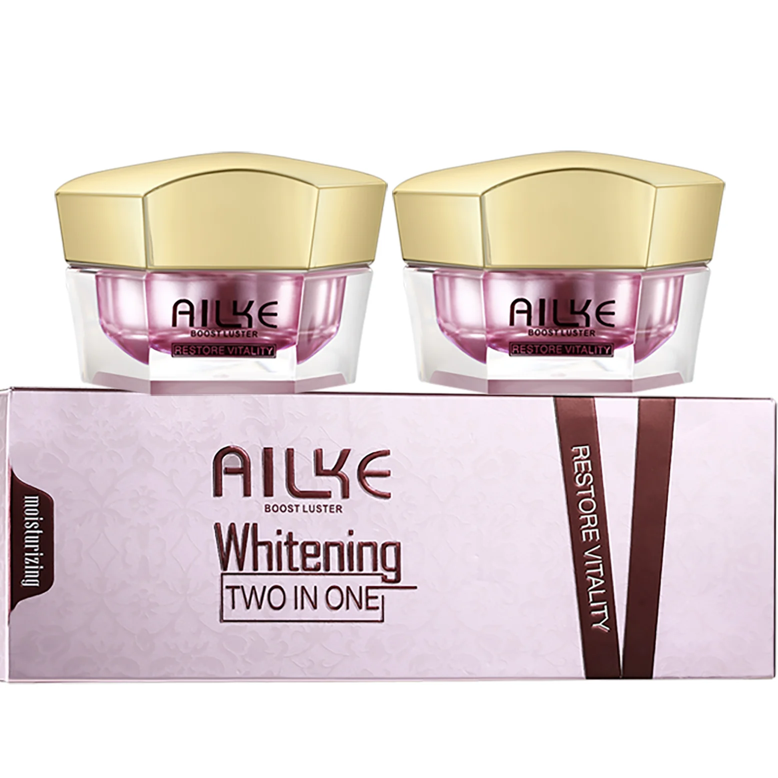 

AILKE Lightenin Face Cream With Collagen Hyaluronic Acid Rose Skin Care Women Facial Moisturizer Set