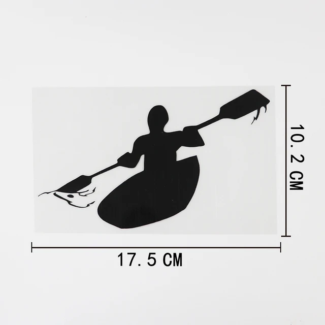

17.5CMX10.2CM Cool Kayaking White Water Decal Vinyl Car Sticker