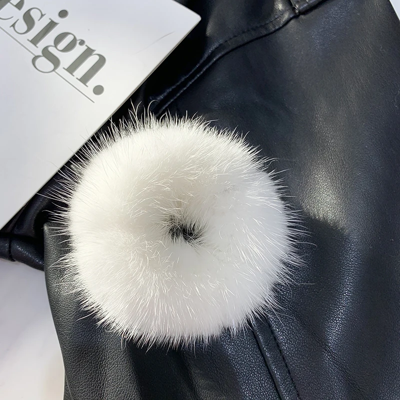 Classic Real Mink Fur Hair Scrunchies Girls\' Hair Ring Fashion Fur Headband