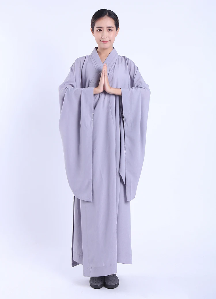 Meditasi Zen Shaolin Hanfu Tradisional Cina Pakaian Wanita untuk Biksu Kostum Buddha Pakaian Biksu Jubah Tao Tibet Pakaian