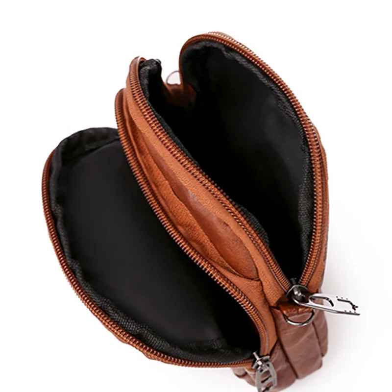 Vintage PU Leather Shoulder Bags For Women Small Crossbody Phone Purse Handbag Pouch Female Wallets Bag