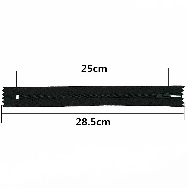 10 pieces. 25 cm (10 inches) Black Nylon Zippers Tailor Sewer Craft Crafter\'s & FGDQRS