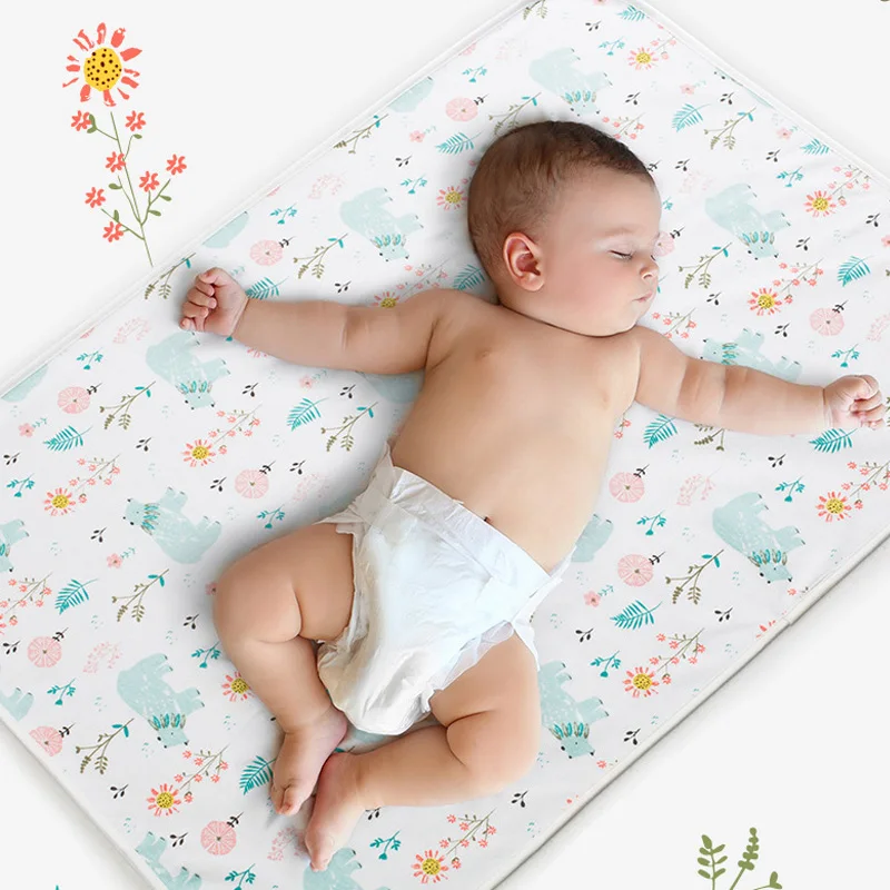 

Reusable Baby Changing Mat Cover Baby Diaper Mattress Diaper for Newborn Cotton Waterproof Changing Pads Floor Play Mat