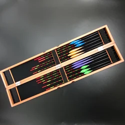 55*9*3cm Fishing Tackle Box Wooden Painted Storage Box For Balsa Fishing Floats Carp Fishing Accessory B547