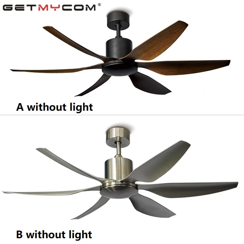 Getmycom 54 inch frequency conversion large wind ceiling fan living room quiet lamp decoration dining room retro American remote