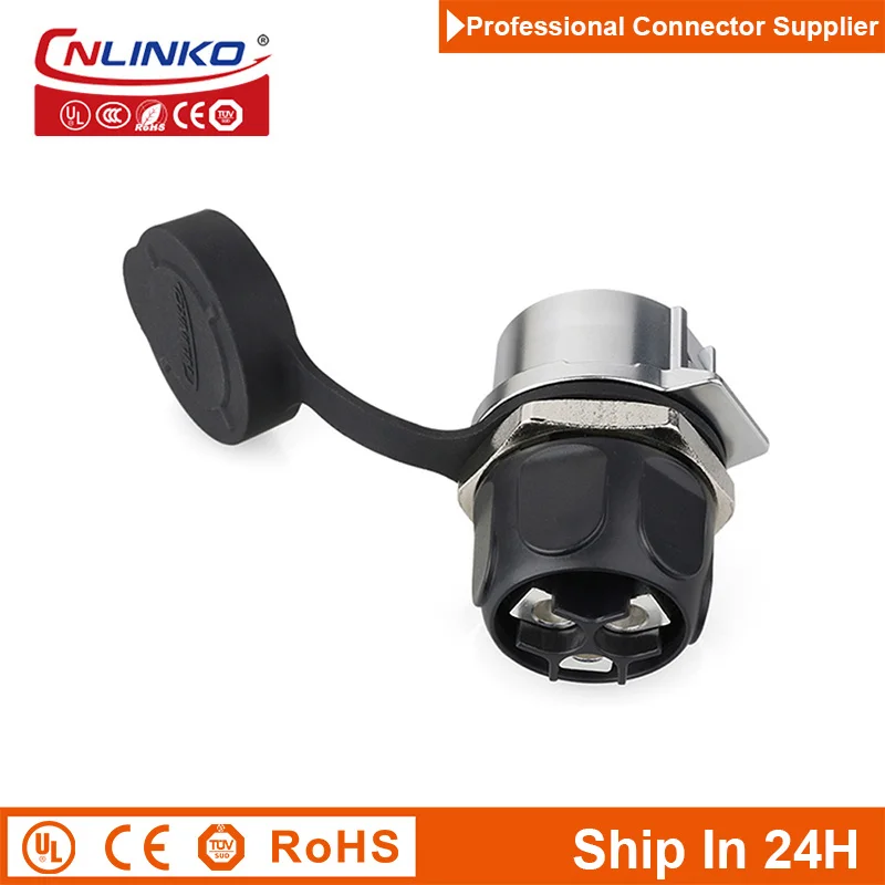 Cnlinko LP28 3Pin M28 Waterproof Aviation 35A Strong Power Wire Adapter Connector Plug Socket for New Energy Resource Industry