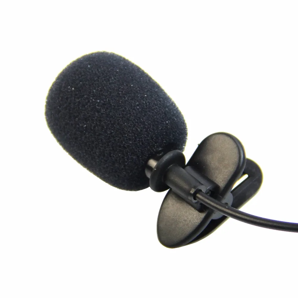 

2 Pcs/lot Mini Hands Free Clip On Lapel Microphone Mic For PC Notebook Laptop Skype 3.5mm