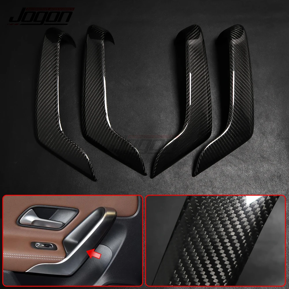 DRY Carbon Fiber Car Side Door Handle Cover For Benz A Class W177 2019-2021 CLA Class C188 CLA45 2020-2021