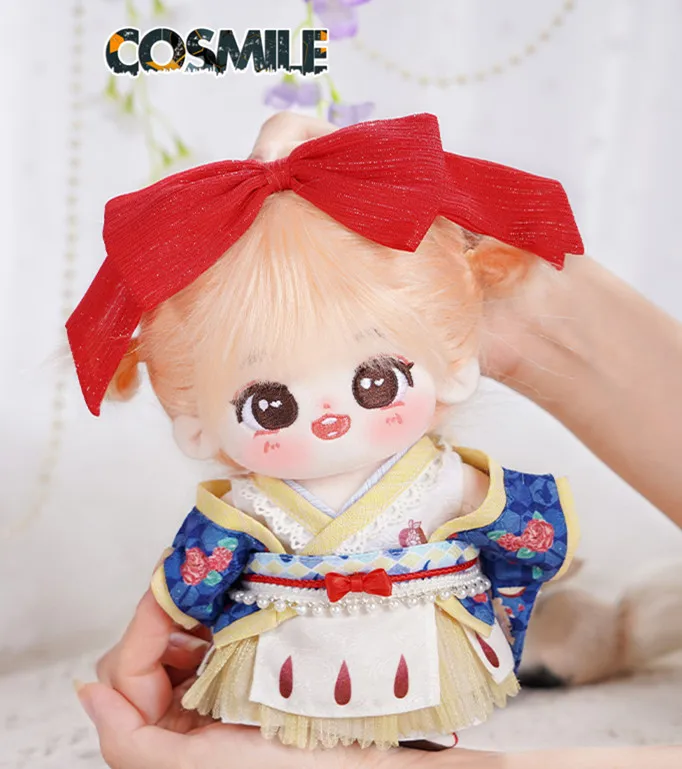 

Available Fairytale Town Shirayuki Hime Taisho Roma Kimono Yukata 20cm Plush Doll Clothes Clothing Red Bow Hair Accessory OM Sa