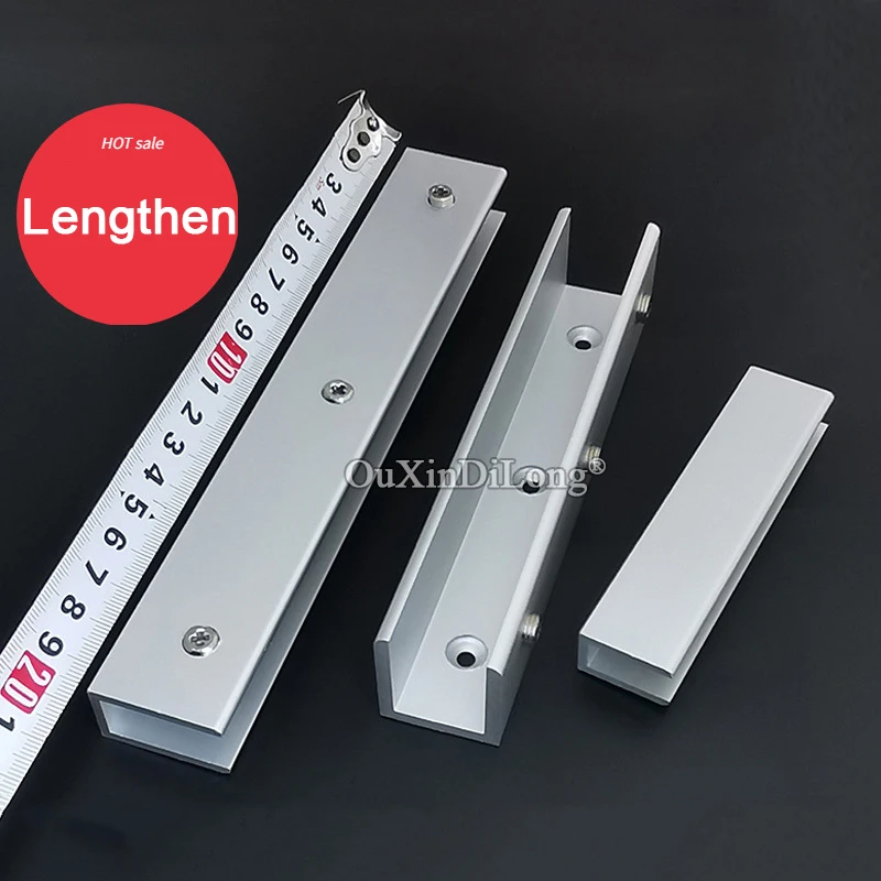 10PCS Lengthen Glass Clamp Glass Shelf Brackets Aluminum Shelf Holder Supports Brackets Clamps For 5-8mm Glass GF397