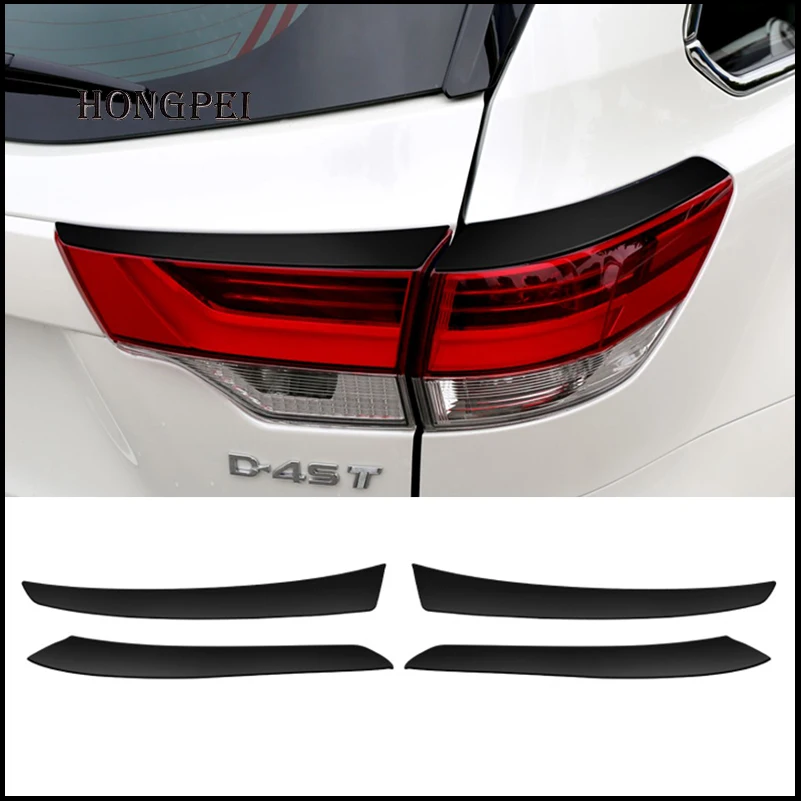 

For Toyota Highlander KLUGER 2015-2018 Taillight Strip Trim Rear Tail Lamp Light Bezel Cover Hood Auto Parts 4pcs/set