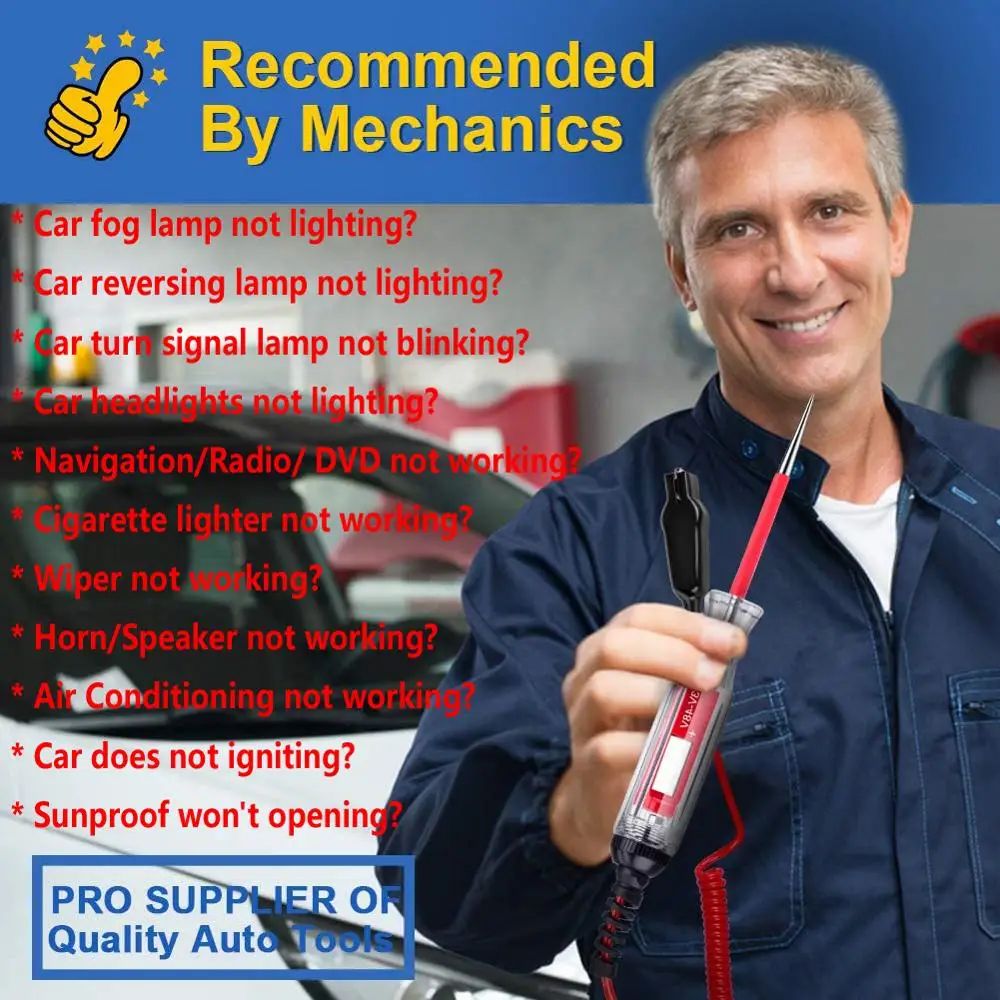 Universal 3-48V Digital Power Probe Multi Function Fuse Line Battery Voltage Circuit Test Pen Electroscope Automotive Scanner