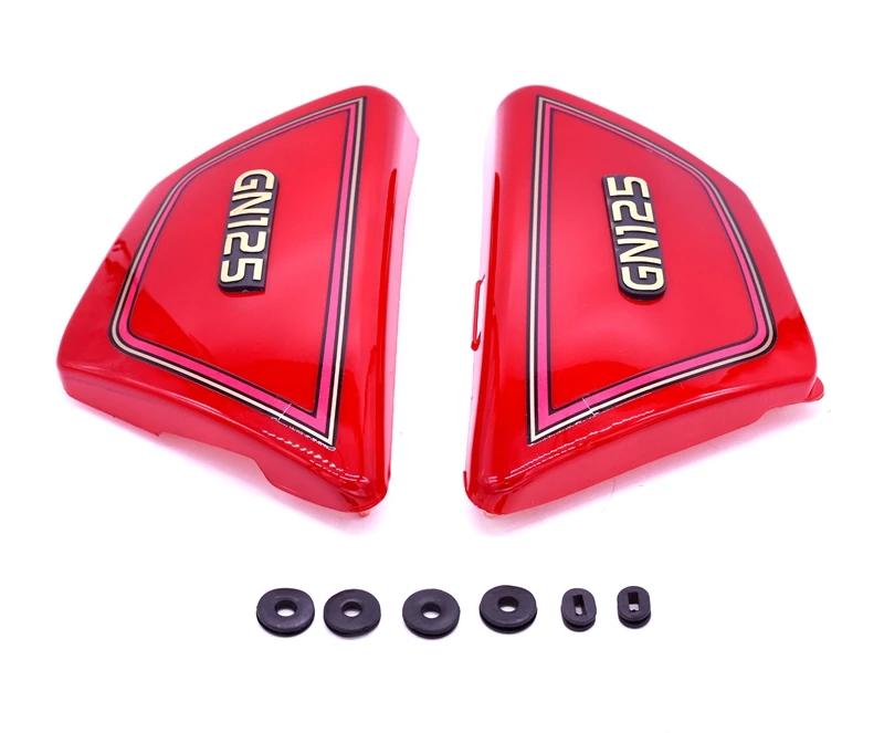 1Pair Original high quality Right & Left Frame Side Covers Panels For Suzuki GN 125 GN125 PARTS Red