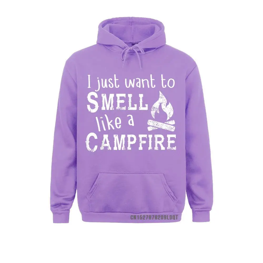 I Just Want To Smell Like A Campfire Campin Funny Brand Design Sweatshirts Long Sleeve Hoodies For Men Hoods Labor Day