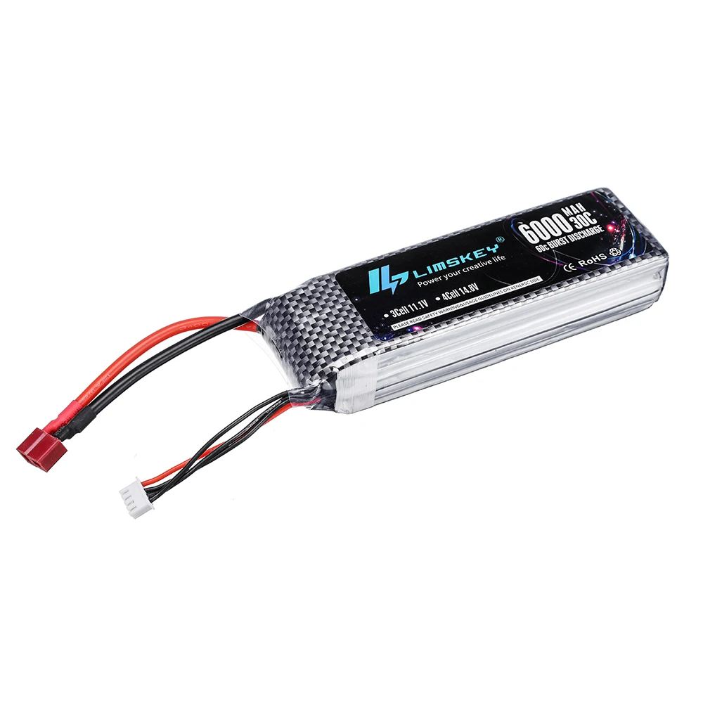 Литий-полимерный аккумулятор высокой емкости 3S 11,1 В 6000 мАч для радиоуправляемого дрона квадрокоптера запасная часть для радиоуправляемого вертолета автомобиля лодки 30C 11,1 В литиевая батарея