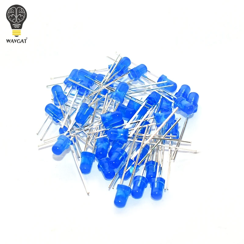 100 sztuk/partia 5MM F3 3mm diody LED wybrane elementy zielony niebieski biały żółty czerwony komponent DIY Kit — zdjęcie 6