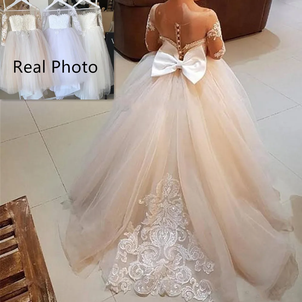 Dziewczęca sukienka w kwiaty Brithday Party Wedding formalna okazja niestandardowa księżniczka Tutu Sequined Appliqued opaska dziecięca dla dzieci pierwsza komunia