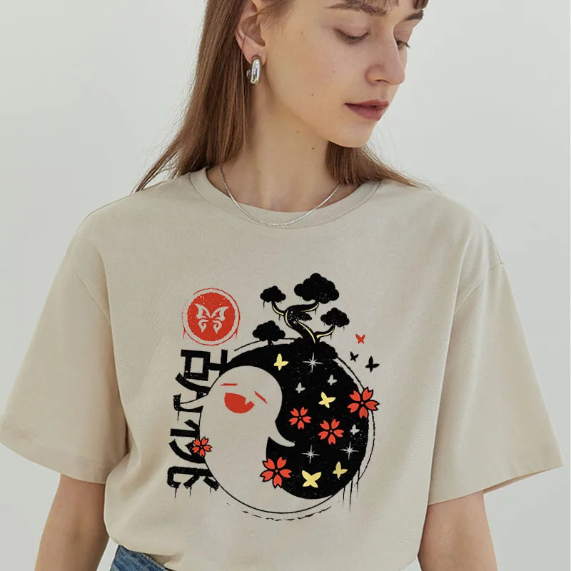 Genshin Impact T Shirt Women Hot Game Graphic Tees Unisex Kawaii Summer Tops Harajuku Cartoon Hu Tao T-shirt Funny Keqing Female