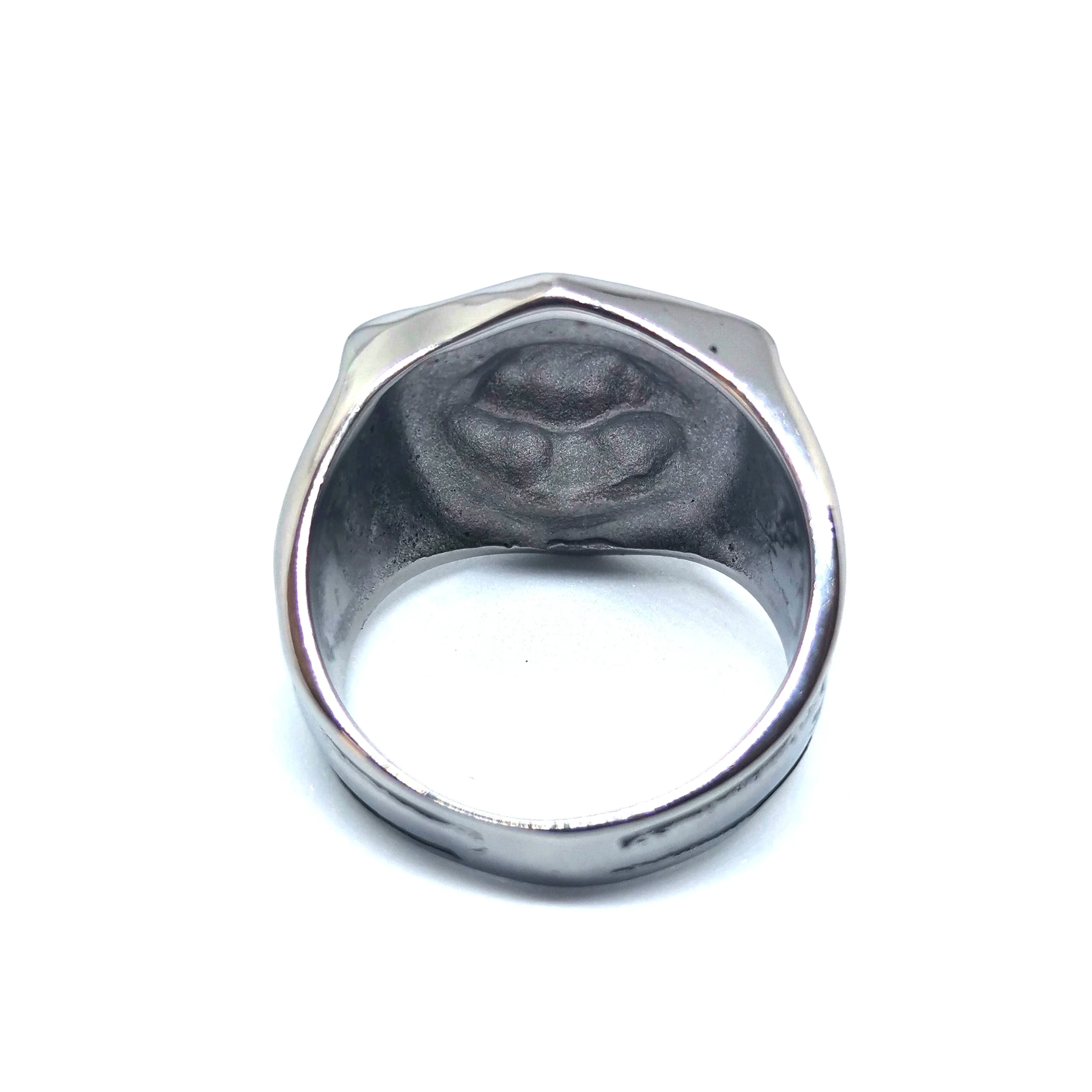 MIQIAO Stainless Steel Titanium Retro Punk Hip Hop Motor Cycle Fan Rider Rings for Men Women Couple Friends Gift Jewelry Gothic