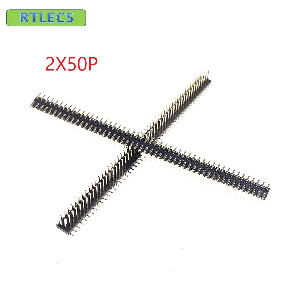 1000 pcs 2x50 P 100 Pin 1.27 mm male Header Dual row Straight PCB SMT male Pin Headers Rohs Lead free