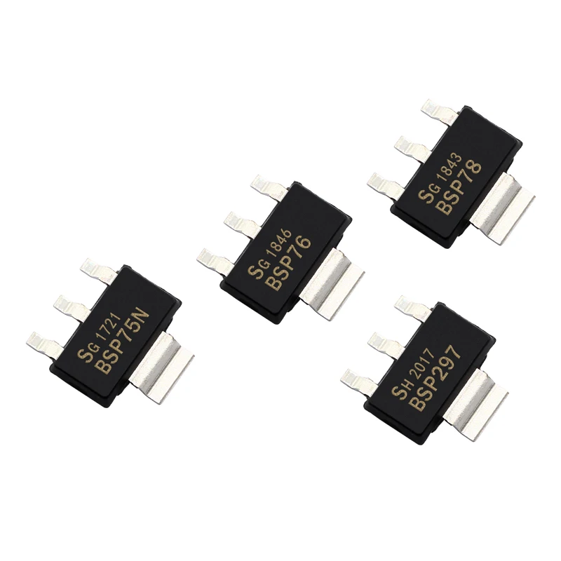 10 Pcs/Set Polouta BSP78 PG-SOT223-4 SMD Transistor Field Effect Tube Triodes Electric Acoustic Components Kits Arduino Nano