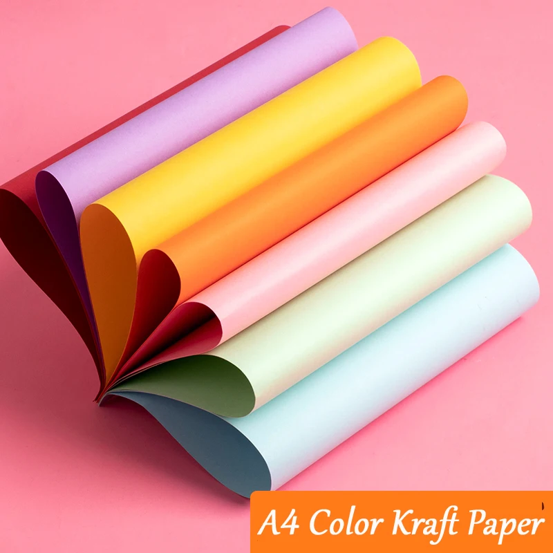 180g A3 A4 colorful Kraft Paper DIY Handmake Card Making Craft Paper High Quality Copy Paper Thick Paperboard  Cardboard