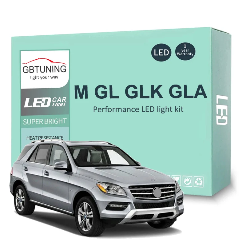 LED Interior Light Bulb Kit For Mercedes Benz M ML GL GLK GLA GLC Class W163 W164 W166 X164 X166 X204 X156 X253 Car Lamp Canbus