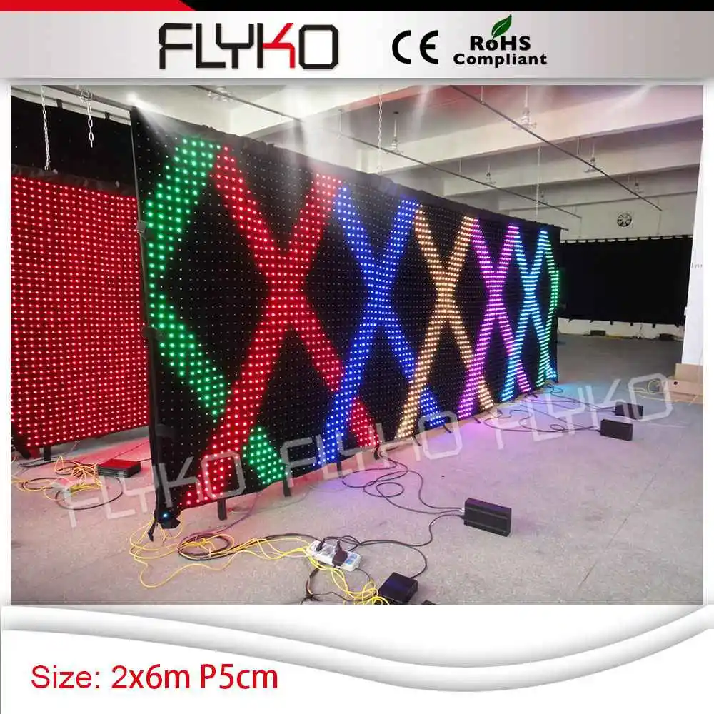 New years led lamps 2m by 6m  p5cm LED vision curtain