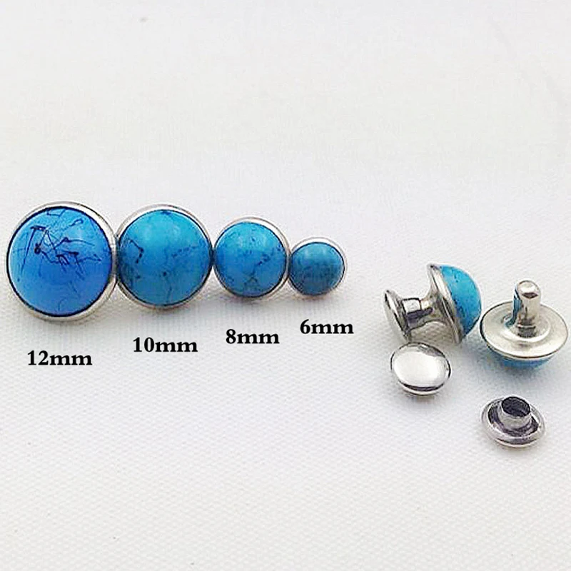 Colorful Artificial Gem Mushroom Rivets Cap Stud For Bag Hat Shoe Clothes Leather Chocker Decoration DIY Craft Accessories