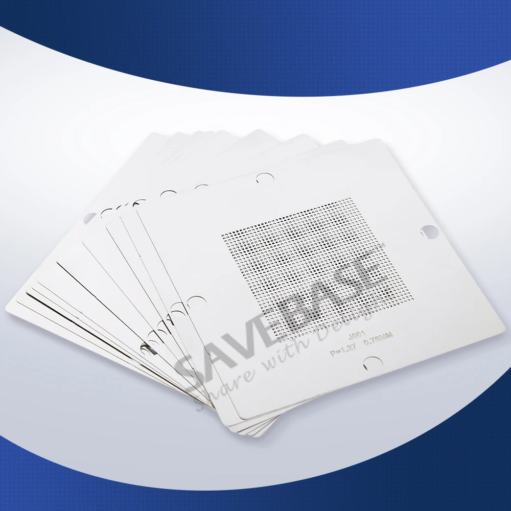 SAVEBASE 90x90MM BGA Universal Reballing Stencils 10Pcs for Computer Chip Repair