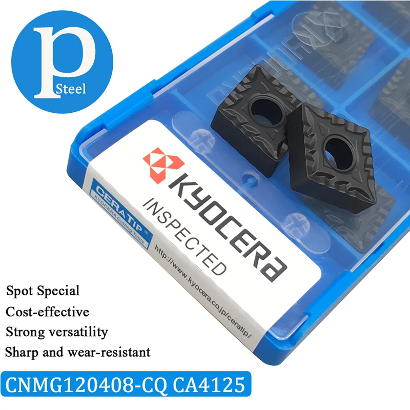 10PCS CNMG120408 CQ CA4125 External Turning Tools Kyocera High quality CNMG 120408 Carbide insert Lathe cutter Tool For Steel