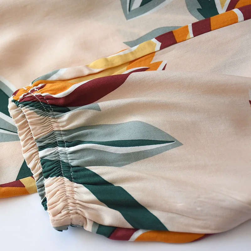 Neue Damen-Kunstbaumwollhosen, mehrfarbig, große Größen, Frühling und Sommer, schmal geschnittene Hosen, dünn, können auch draußen getragen werden, klimatisiert. – Detail 14