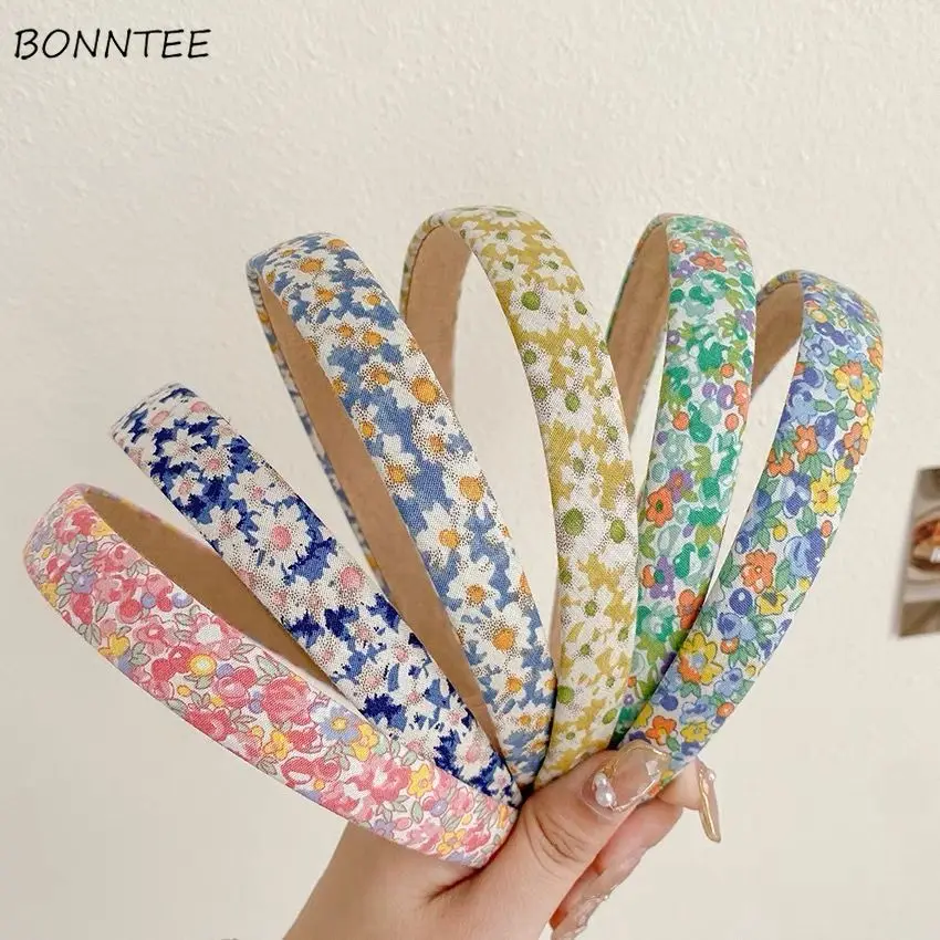 Headbands Women Floral Sweet College Students All-match Vacation Prevalent Four Seasons Preppy Style Ins Accessories Headwear