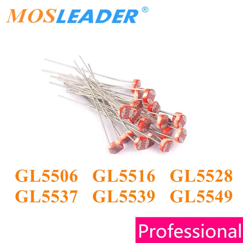 Mosleader 1000PCS GL5506 GL5516 GL5528 GL5537 GL5539 GL5549 5MM GL Series 5506 5516 5528 5537 5539 5549 DIP Photoresistor China