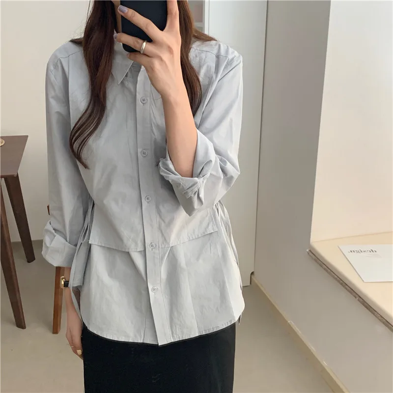 S-XL New Oversize Frauen Blusen Frühling Tops Femme Casual Frauen Shirt Langarm Baumwolle Mädchen Bluse Neue Blusas Herbst