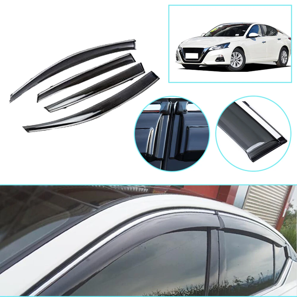 

Car Smoke Window Sun Rain Visor Deflector Guard For Nissan Teana L34 2019 2020 Accessories 4PC