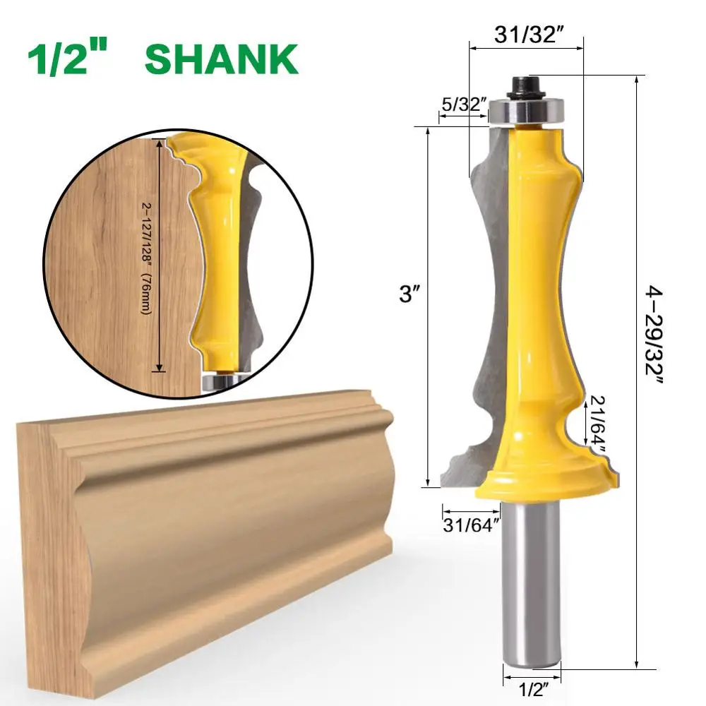 SHERUI 1 Cửa Và Cửa Sổ Vỏ Router Bit - 1/2 "12MmShank Dòng Dao Cửa Dao Gỗ Cắt tenon Cắt Cho Woodworkin
