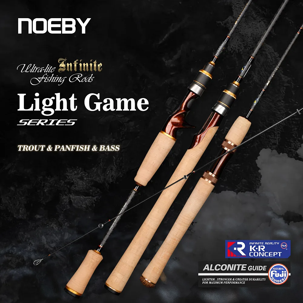 NOEBY-Ultra Light Carbon Fishing Rod,Trout Bass,UL,M,ML Fuji Guide,Spinning Casting Rod,Freshwater,Shore, Boat Fishing Tackle ﻿