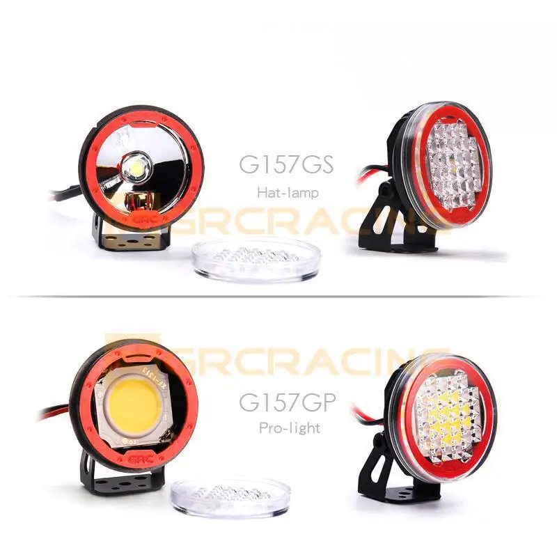 

GRC 22mm circular spotlight LED straw hat headlight suitable for 1:10 RC remote control car upgrade and modification parts