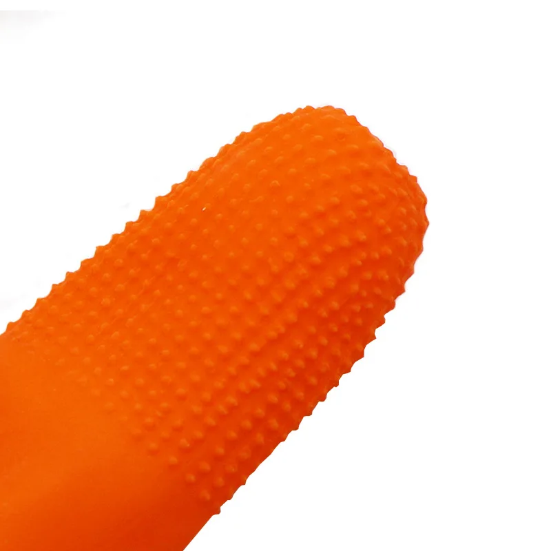 100PCS Latex Latex ยาง Anti-Static ปลายนิ้วนวมต่อยมวยสำหรับนับหมายเหตุ/การเกษตรหยิบฯลฯ