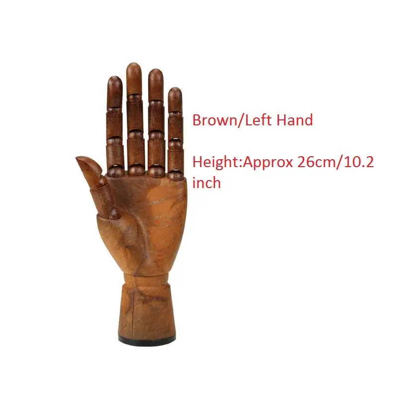 DHM102-S Drawing Sketch Mannequin Model Home Decor Human Artist Models Wood Grain Mannequin Dummy Hands For Jewelry Display