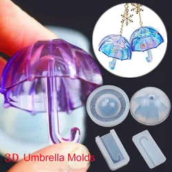 Molde de silicona 3D para fabricación de joyas, sombrilla epoxi hecha a mano, fabricación de joyas, Fondant, decoración de pasteles, moldes de resina para joyería